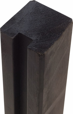 Plus Profilstolpe 1 Spor, Sort, 9x9x268 Cm.