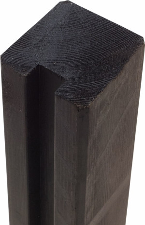 Plus Profilstolpe 1 Spor, Sort, 9x9x188 Cm.