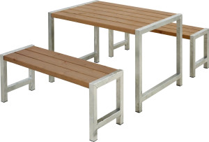 Plus Cafe Plankesæt L. 127 Cm, Thermowood