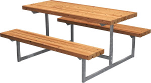 Plus Basic Junior Bord/bænkesæt, Thermowood, 118cm