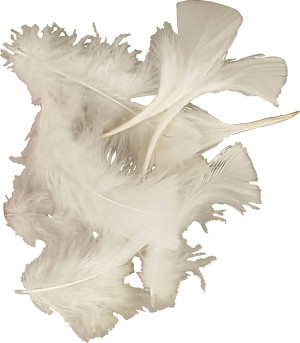 No-Name Pyntedun   7-8 Cm   500 G   Hvid