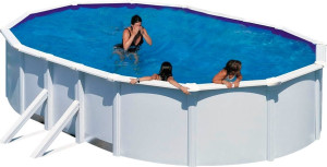 Swim & Fun Oval Pool 730 X 375 X 120 Cm, Hvid
