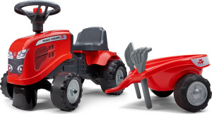 Falk Baby Massey Ferguson Traktor M/trailer, Rød
