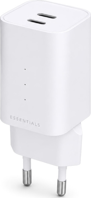 Essentials Ëssentials Oplader, 65w Gan, 2x Usb-C, Hvid