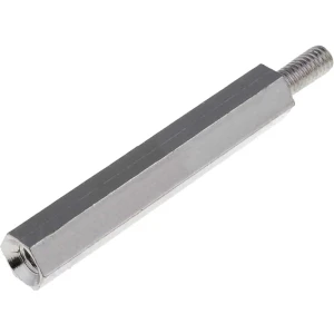 Espaçador fêmea/macho M3 em latão niquelado - 30mm