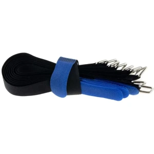 Abraçadeiras de velcro com presilha em metal 300x20mm - azul - [10unid.]