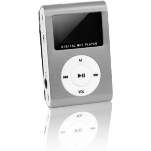 Leitor MP3 c/ LCD + slot MicroSD + Auscultadores - cinza - Setty