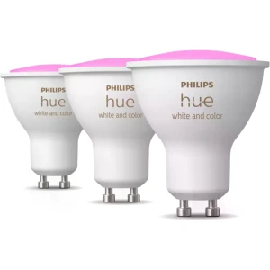 Philips Hue White and Color Ambiance 350 GU10 -  Lâmpada inteligente BT/Zigbee GU10 RGB+W CCT (2000-6500K) 5.7W 350lm [3 unidades]