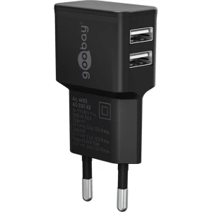 Goobay  44951 -  Carregador 2×USB-A (12W) - Preto