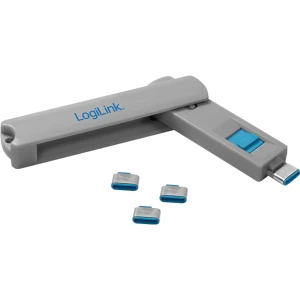 Logilink  AU0052 -  Conjunto de 4 bloqueadores de portas USB-C + chave de remoção