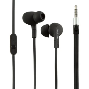 Logilink  HS0042 -  Auriculares In-Ear c/ microfone Jack 3.5mm de desporto - IPX6 - preto