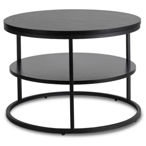 Stolik Kawowy z Półką BEST 70 cm Czarny Loft