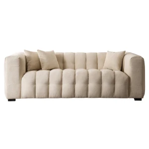 Sofa MODERNO 3S Trzyosobowa Kremowa Glamour