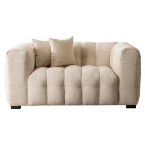 Sofa MODERNO 2S Dwuosobowa Kremowa Glamour