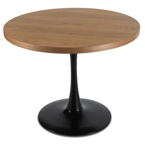 Stół Okrągły LINO 100 cm Dąb Złoty/Czarny Loft
