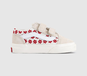 Vans Kids Old Skool Toddler Trainers Floral Chantilly Red, 9infant