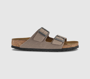 Birkenstock Mens Arizona Two Strap Sandals Grey Taupe Bfbc, 8