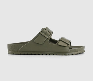 Birkenstock Mens Arizona Two Strap Sandals M Active Khaki Eva In Green, 8