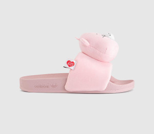 adidas Womens Adilette 'care Bears' Sliders Care Bear Clear Pink White Lucid Pink, 7