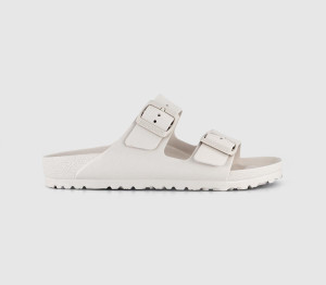 Birkenstock Girls Arizona Two Strap Sandals Eggshell Eva In White, 3