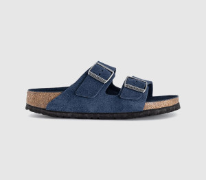 Birkenstock Womens Arizona Two Strap Sandals New Navy Tfb Blue, 4
