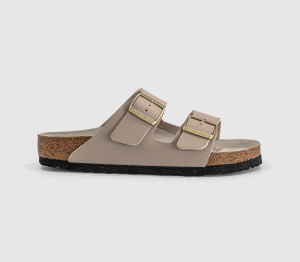 Birkenstock Womens Arizona Two Strap Sandals Sandcastle Oyster Triples Birko R Tan, 3