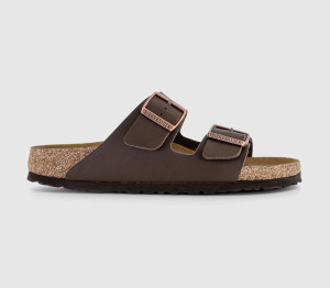 BIRKENSTOCK Women's Dark Brown Arizona Two Strap Sandals, Size: 8