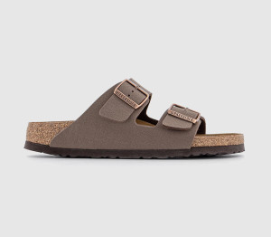 BIRKENSTOCK Women's Brown Birko Flor Arizona Two Strap Sandals, Size: 8