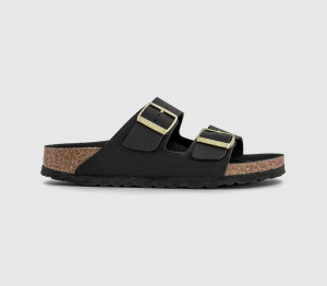Birkenstock Womens Arizona Two Strap Sandals Black Saffiano, 3