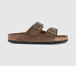 Birkenstock Womens Arizona Two Strap Sandals Dark Tea Tfb Black, 8
