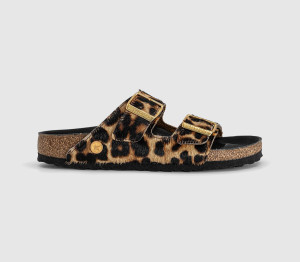 Birkenstock Womens Arizona Two Strap Sandals Leo Natural Hair ON, 3