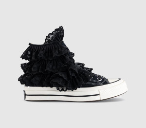Converse Womens All Star Hi 70s Trainers Black Crochet Ltd, 5