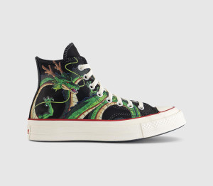 Converse Dragon Ball Z x All Star Hi 70 S Trainers Dragonball Z Black Cyber Yellow Flame OR, 6.5