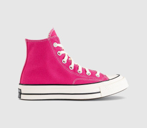 Converse Womens All Star Hi 70 S Trainers Rough Raspberry Egret Black Red, 5