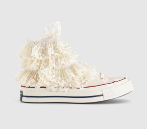 Converse Womens All Star Hi 70s Trainers Egret Crochet Ltd In Natural, 6.5
