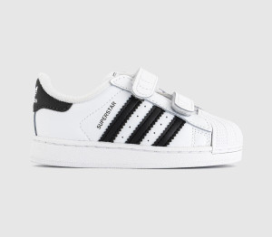 Adidas Kids Superstar Infant Trainers White Black, 5infant