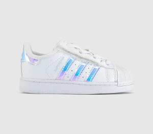 Adidas Kids Superstar Infant Trainers White Halo Blue Metallic, 5infant