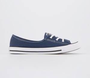 Converse Girls Ladies Ctas Ballet Lace In Navy, White and Black, 4.5