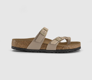Birkenstock Womens Mayari Cross Strap Sandals Sandcastle BF Natural, 7