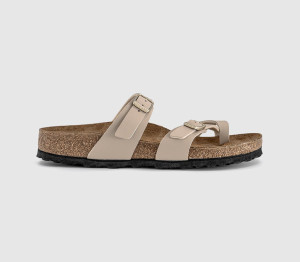 Birkenstock Womens Mayari Cross Strap Sandals Sandcastle N Natural, 7