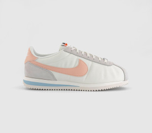Nike Girls Cortez Trainers Sal Artic Orange Ocean Bliss In Natural, 5