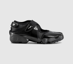 Nike Womens Air Rift Trainers Black Metallic Silver, 6.5