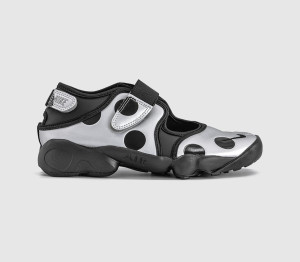 Nike Womens Air Rift Trainers Black Silver Polka Dot, 3.5