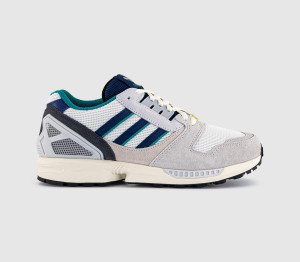 adidas Mens ZX8000 Trainers Metallic Dark Blue Power Green In Multi, 10