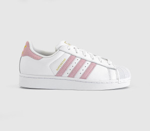 Adidas Womens Superstar II Trainers White Clear Pink, 4