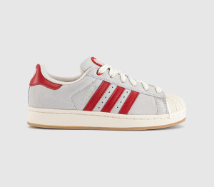 adidas Womens Superstar II Trainers Cream White Better Scarlet Sandy Pink, 4.5