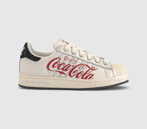Adidas Superstar II Trainers Coca Cola White Black Cream, 5