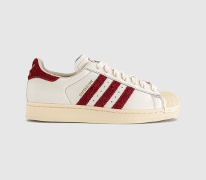 adidas Mens Superstar II Trainers Rust Red Warm Vanilla In White, 9.5