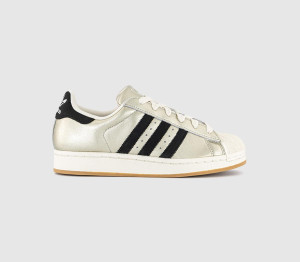 Adidas Superstar II Trainers Alumina Black Gum, 3