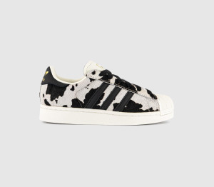 Adidas Womens Superstar II Trainers Cow Print Black, 4.5